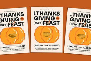 Minimal Thanksgiving Flyer, a Flyer Template by Gumico Studio.