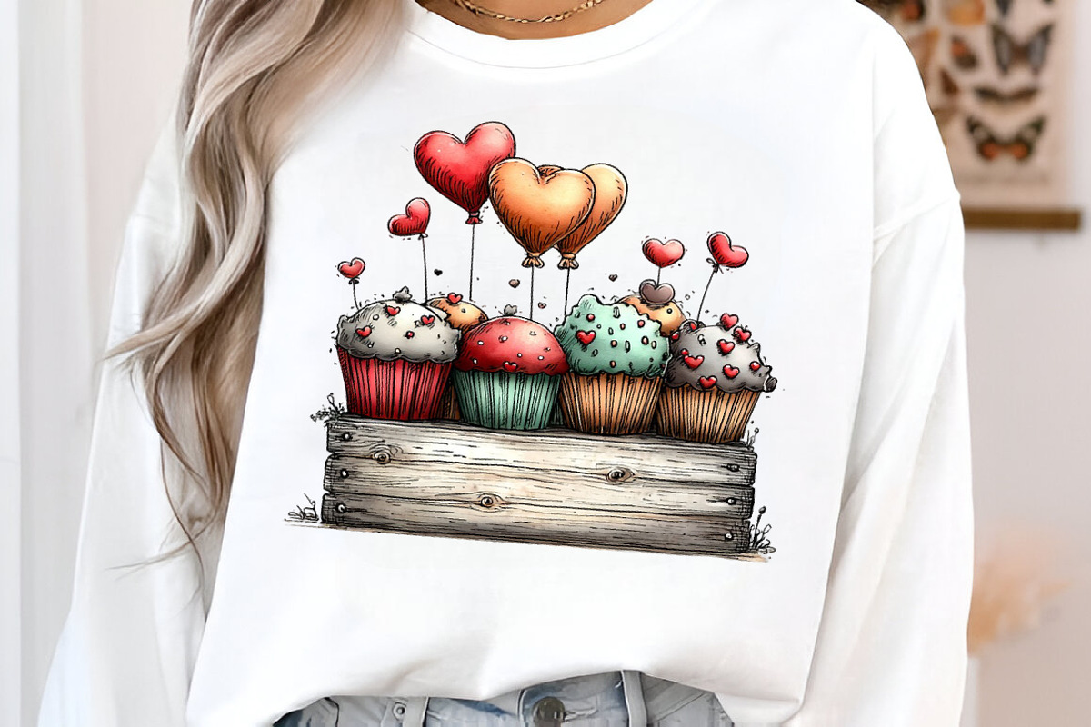 Valentines Cupcakes Clipart PNG, an Illustration by SinaCreation (Photo 5 of 11)