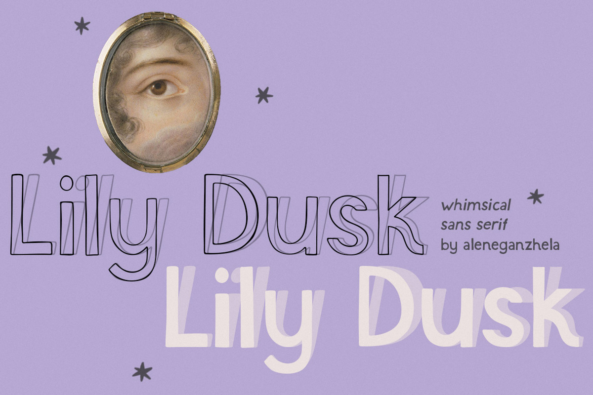 Lily Dusk whimsical display typeface, a Handwritten Font by alenaganzhela (Photo 11 of 11)