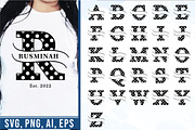 Split Monogram Letter SVG Bundle, an Object Graphic by D2PUTRI (Thumbnail 9 of 19)