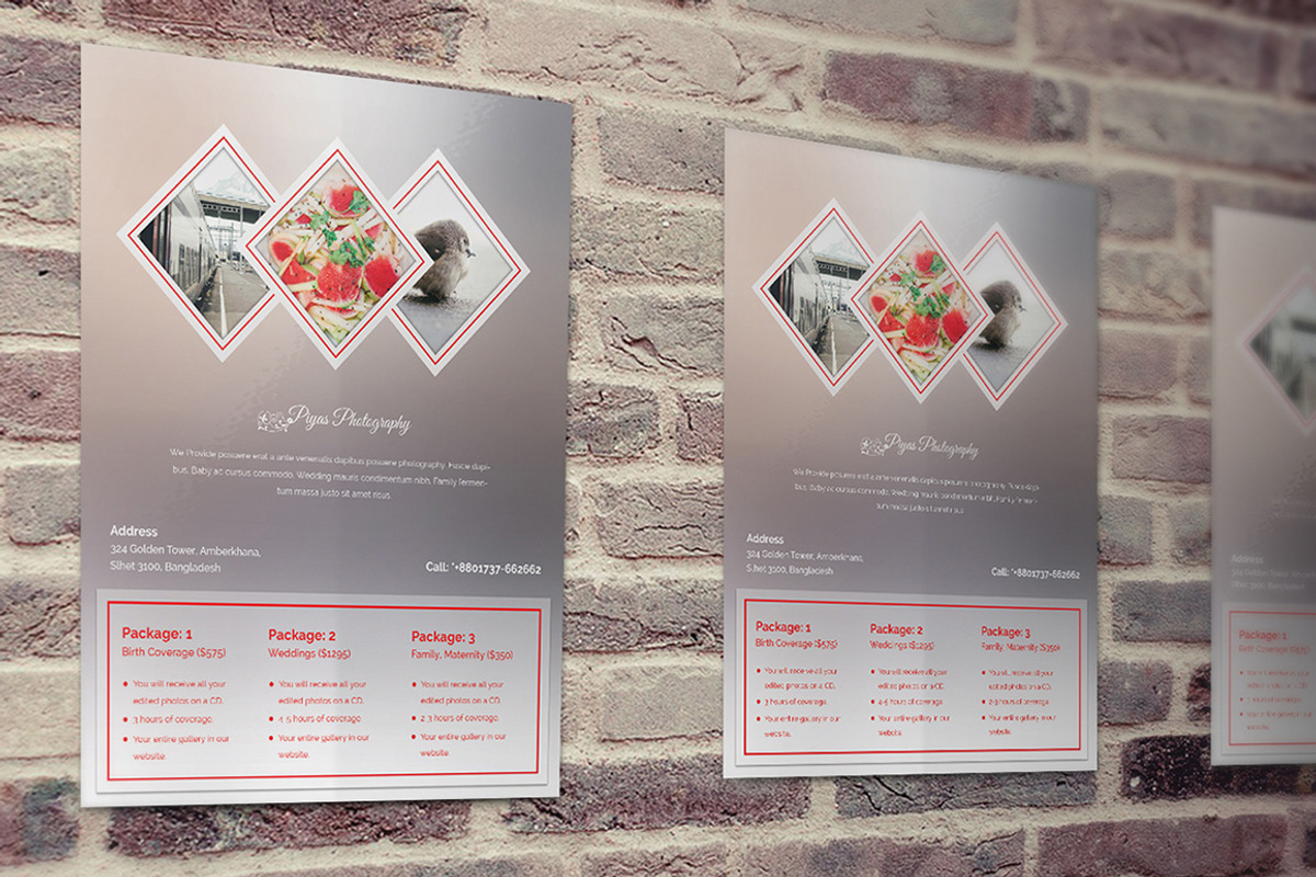 Photography Pricing Flyers, a Flyer Template by DeviserWeb (Photo 4 of 4)