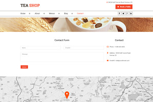 Tea Store PSD Website Template