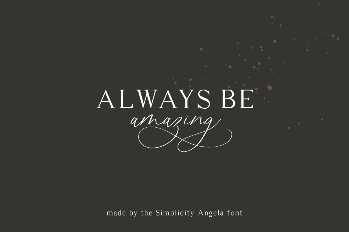 Simplicity Angela - Calligraphy Font preview 7