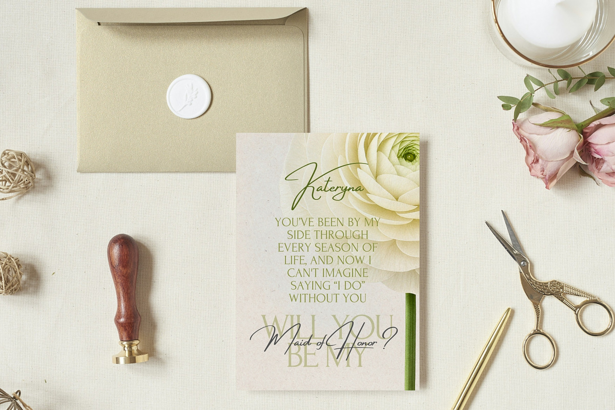 Bridesmaid Proposal Card Template, an Invitation Template by TrendyliciousStore (Photo 1 of 7)