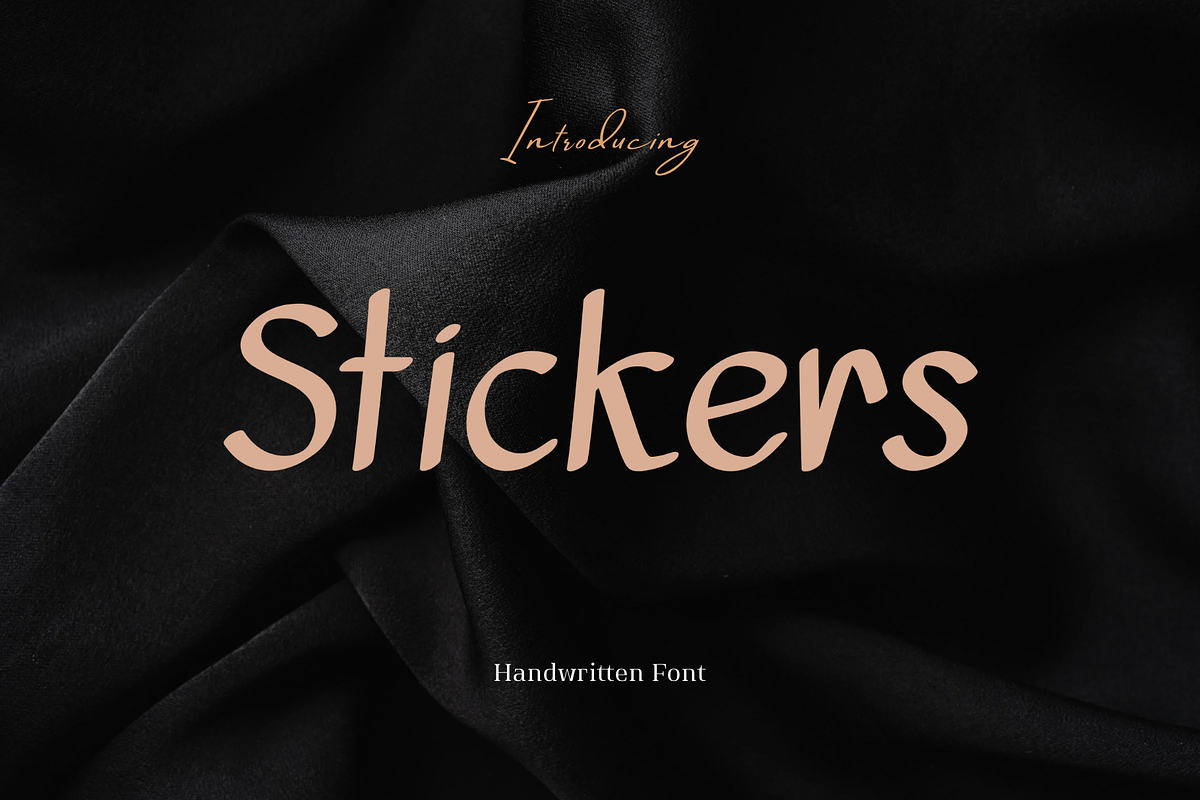 Stickers Font, a Script Font by Cutie_Kate_Studio (Photo 1 of 8)