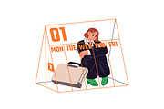 People work overtime concept set, a Work Illustration by PaperTrident (Thumbnail 6 of 9)