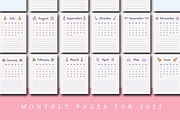 2025 CALENDAR CANVA TEMPLATE, a Stationery Template by The Little Lily Studio (Thumbnail 3 of 5)