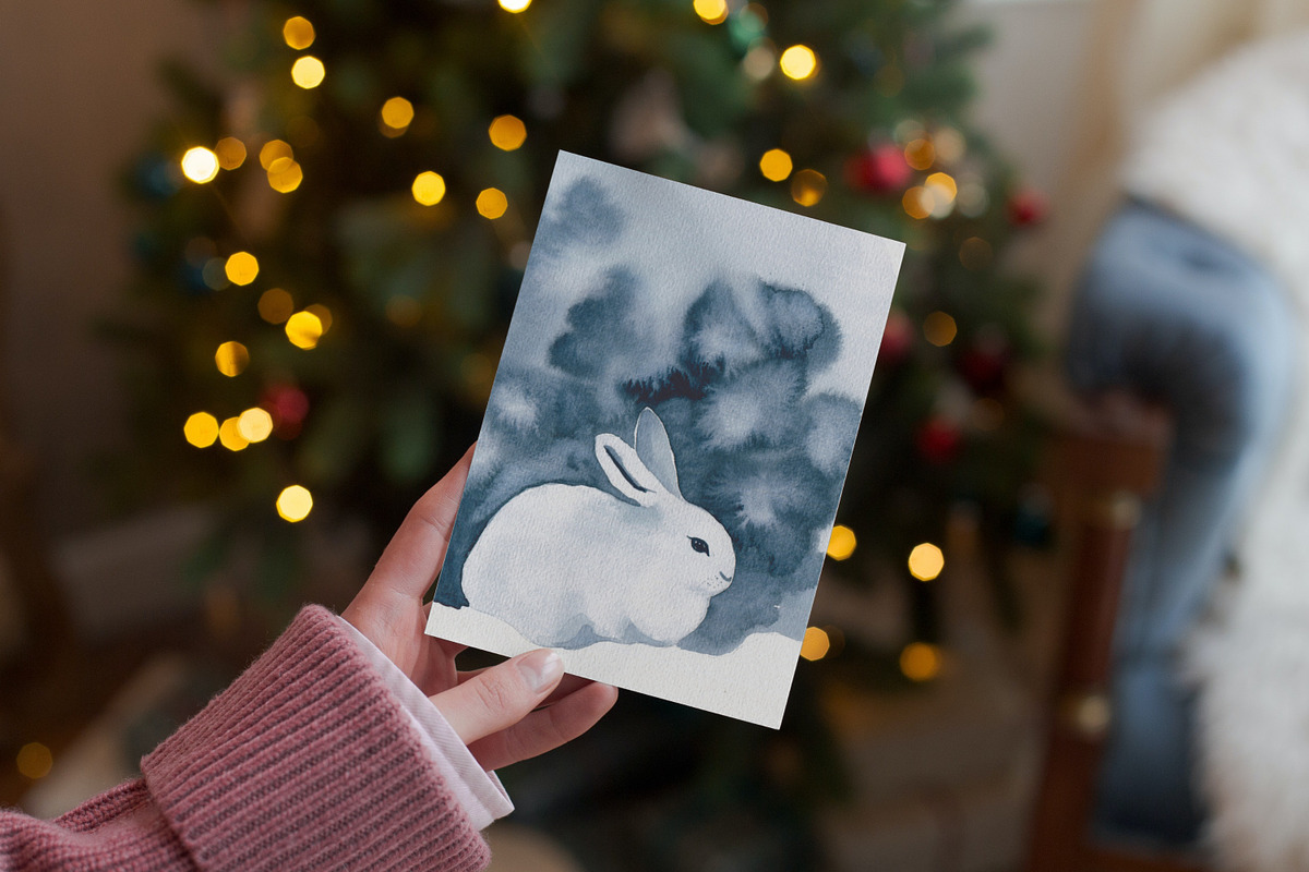 Watercolor clipart - White Christmas, a Seasonal Illustration by Artcard Watercolor (Photo 15 of 16)