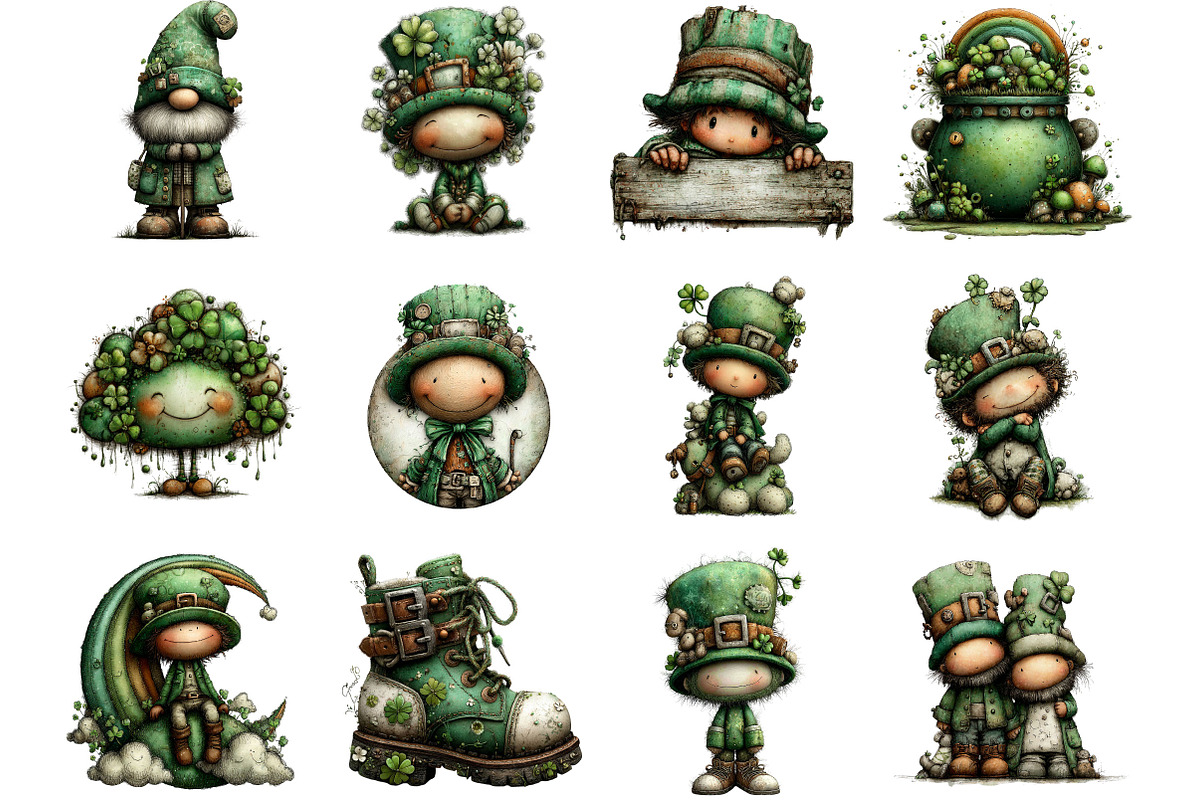 Whimsical St Patricks Day Clipart, an Illustration by Designking (Photo 2 of 5)