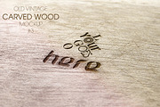 Single Old Vintage Carved Mockup 3, a Mockup by LuisFaus (Thumbnail 1 of 2)