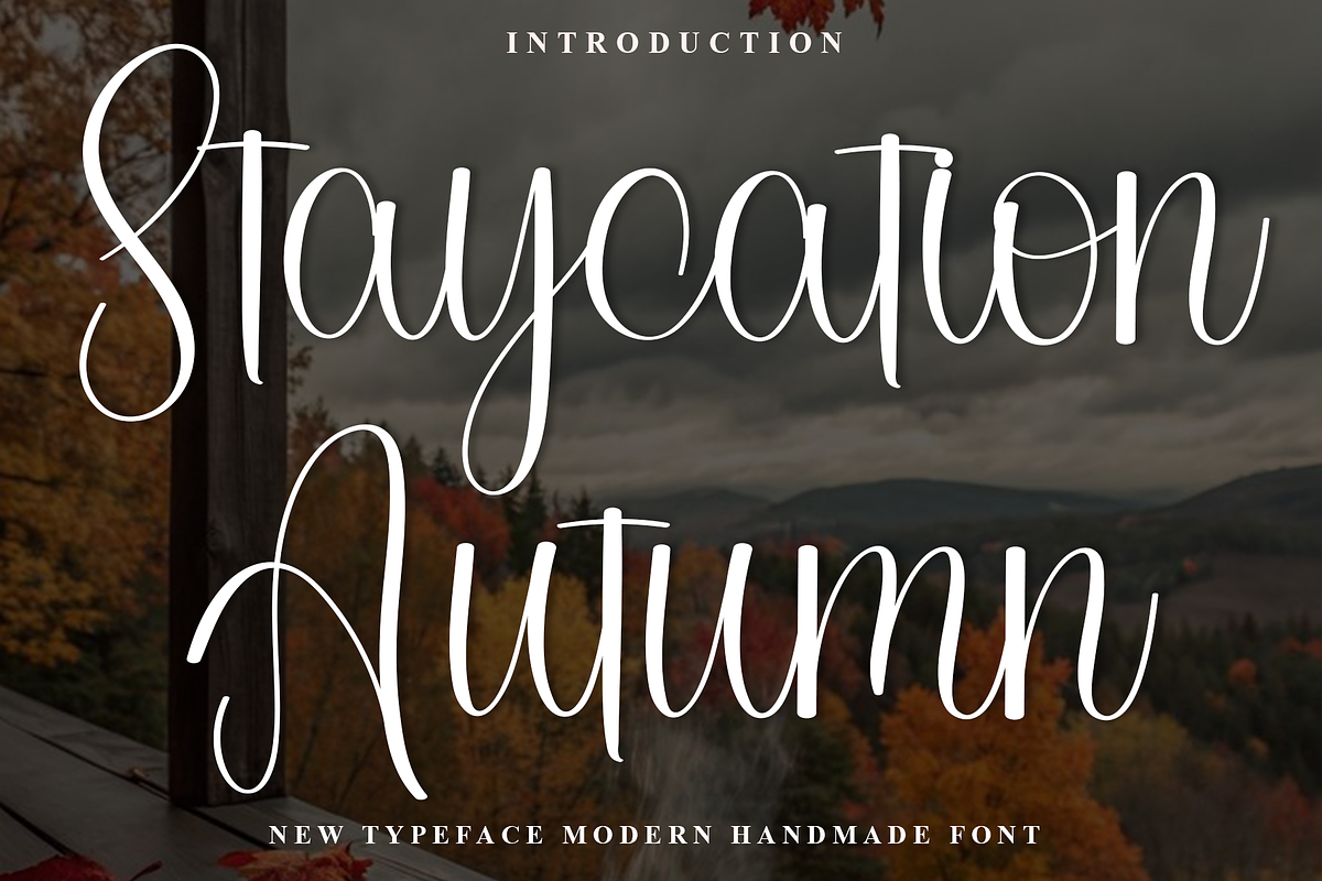 Staycation Autumn, a Handwritten Font by InermediaSTUDIO (Photo 1 of 8)