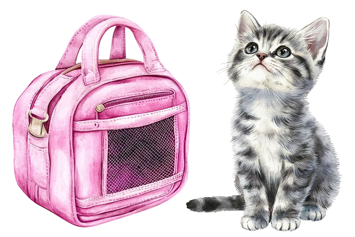 Watercolor Cat Mom Clip Art, an Illustration by CitraGraphics (Photo 5 of 5)