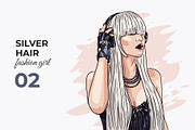 Vector Silver Hair Girl, a Person Illustration by Iryna Denysova (Thumbnail 3 of 4)