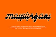 Dulblak script - a reverse contast, a Script Font by Brainware Graphic (Thumbnail 6 of 9)