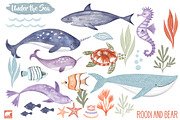 Under the Sea, Marine Watercolor Set, an Illustration by Roodi and Bear (Thumbnail 2 of 2)
