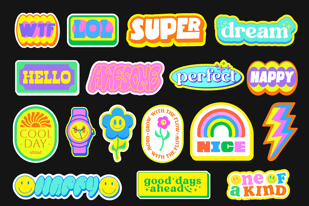 CUTE VECTOR STICKERS SET, an Object Graphic by craftlove (Photo 3 of 4)