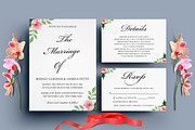Rose Wedding Invitation Set, an Invitation Template by TemplateCrafts (Thumbnail 1 of 4)