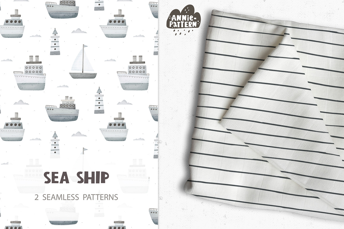 Sea Ship, a Pattern Graphic by AnnieArt (Photo 1 of 4)