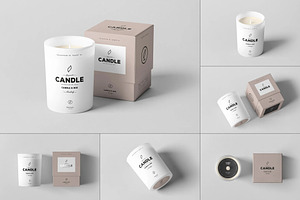 Candle & Box Mock-up, a Merchandise Mockup by zippypixelstudio