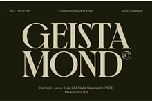 Geista Mond | Luxury Serif Font
