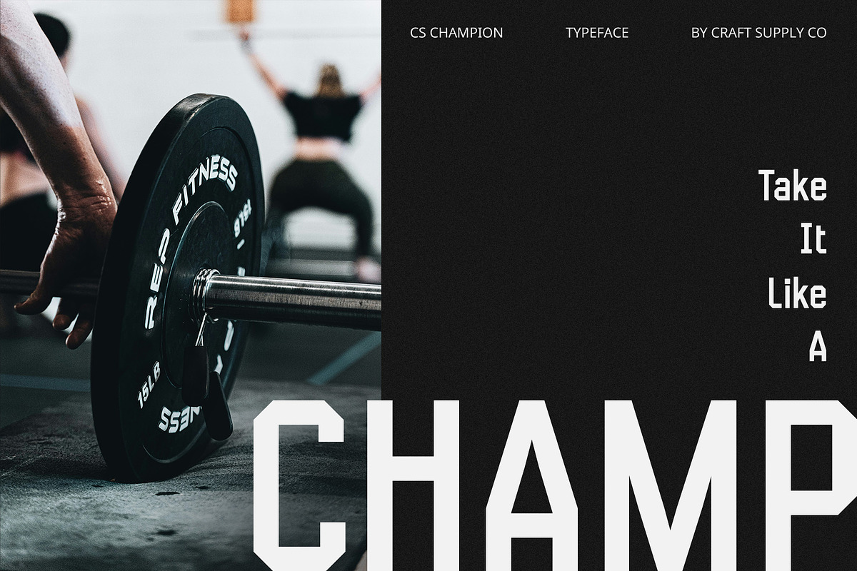 CS Champion – Sporty Font, a Sans Serif Font by Craft Supply Co. (Photo 2 of 8)