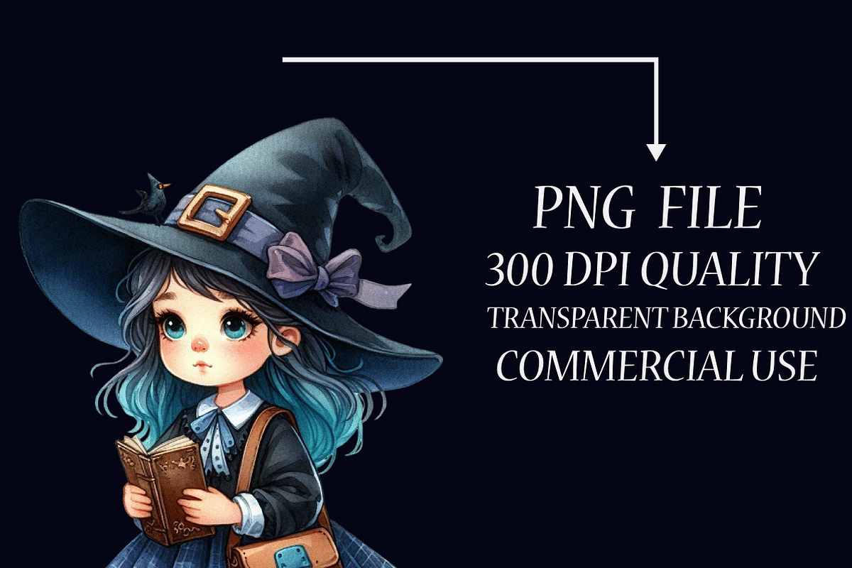 Cute Magic School Watercolor Clipart, an Illustration by Libby Wishes (Photo 10 of 12)