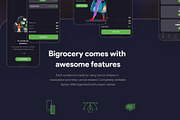 Bigrocery Dark UI Kit for Grocery, a Wireframe Template by SyalUIUX (Thumbnail 3 of 7)