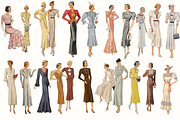 90+ Vintage Fashion Ladies Clipart, a Person Illustration by Lilithcollageart (Thumbnail 9 of 12)