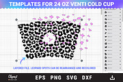 Leopard Pre-sized Wrap Cold Cup 24oz, an Object Graphic by ClipartMuchLove (Thumbnail 3 of 4)