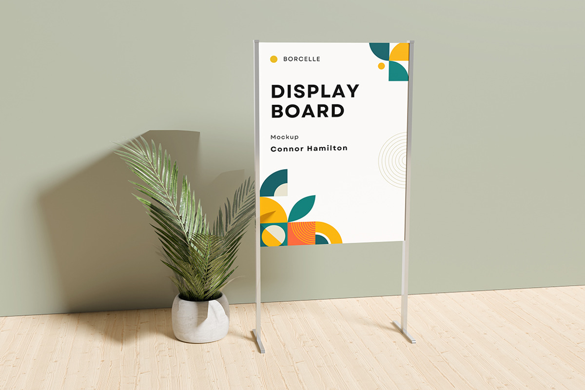 Display Board Mockup, an Advertising Mockup by swsi-studio (Photo 2 of 5)