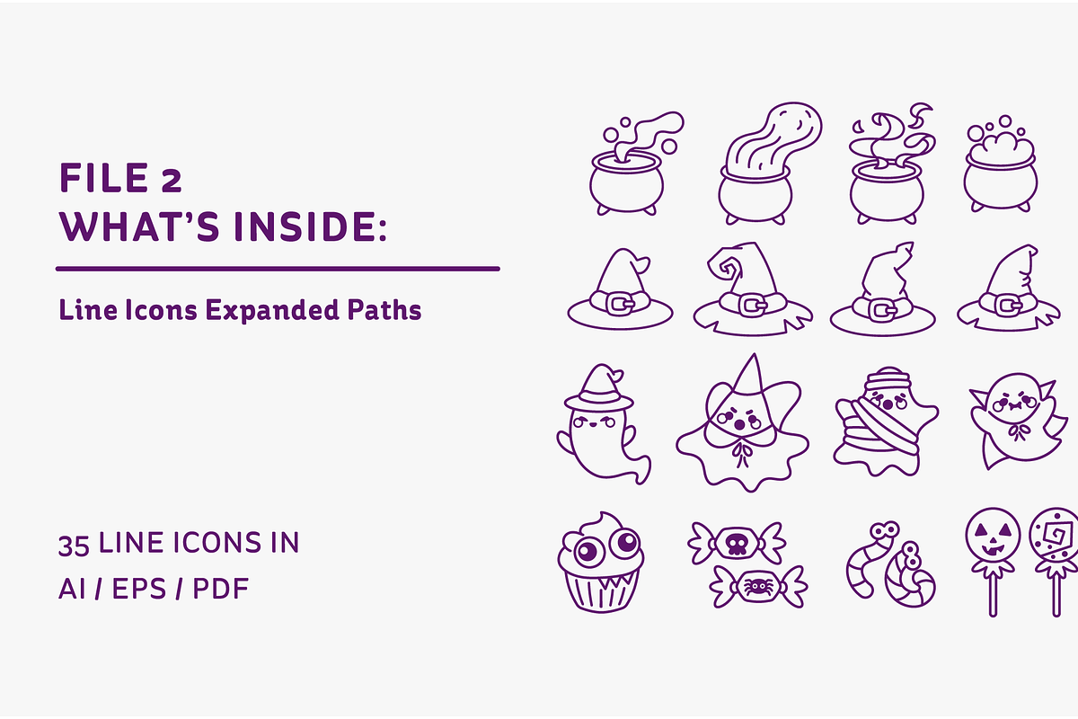 Halloween Icons, an Outline Icon by RachelDanam (Photo 11 of 14)