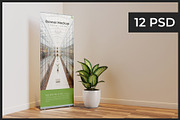 Indoor Roll-Up Banner Mockup, an Advertising Mockup by Muhazdinata (Thumbnail 1 of 10)