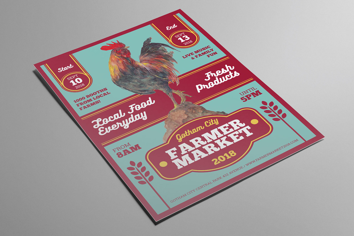Hand Drawn Farmers Market Flyer, a Flyer Template by ashenterprise (Photo 2 of 3)