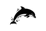 Dolphin Jumping Silhouette Vector bu, an Illustration by Designs_River (Thumbnail 43 of 48)