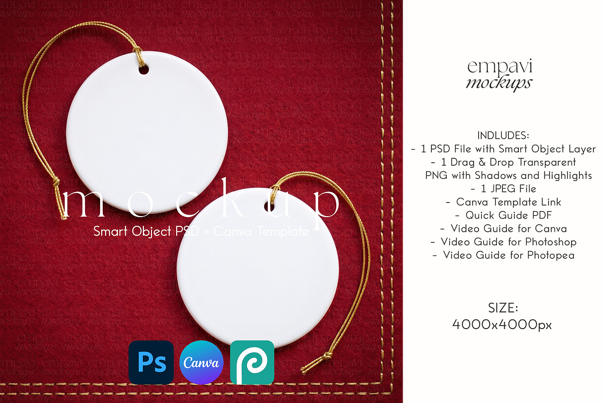Ornament Mockup Set of 2, a Household Mockup by EmpaviMockups (Photo 1 of 5)