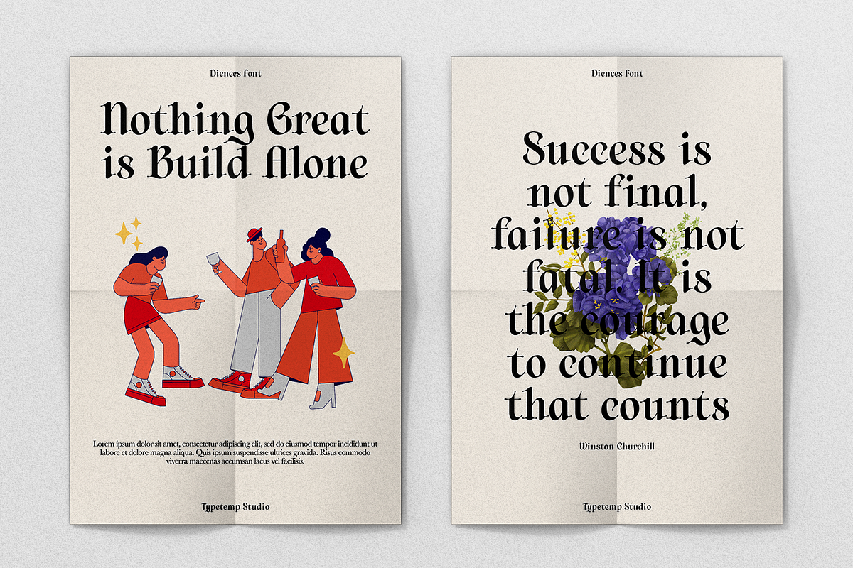 Diences Display Blackletter Font, a Blackletter Font by Typetemp Studio (Photo 7 of 19)
