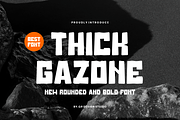 Thick Gazone - Rounded Font, a Sans Serif Font by QR Design Studio (Thumbnail 1 of 7)