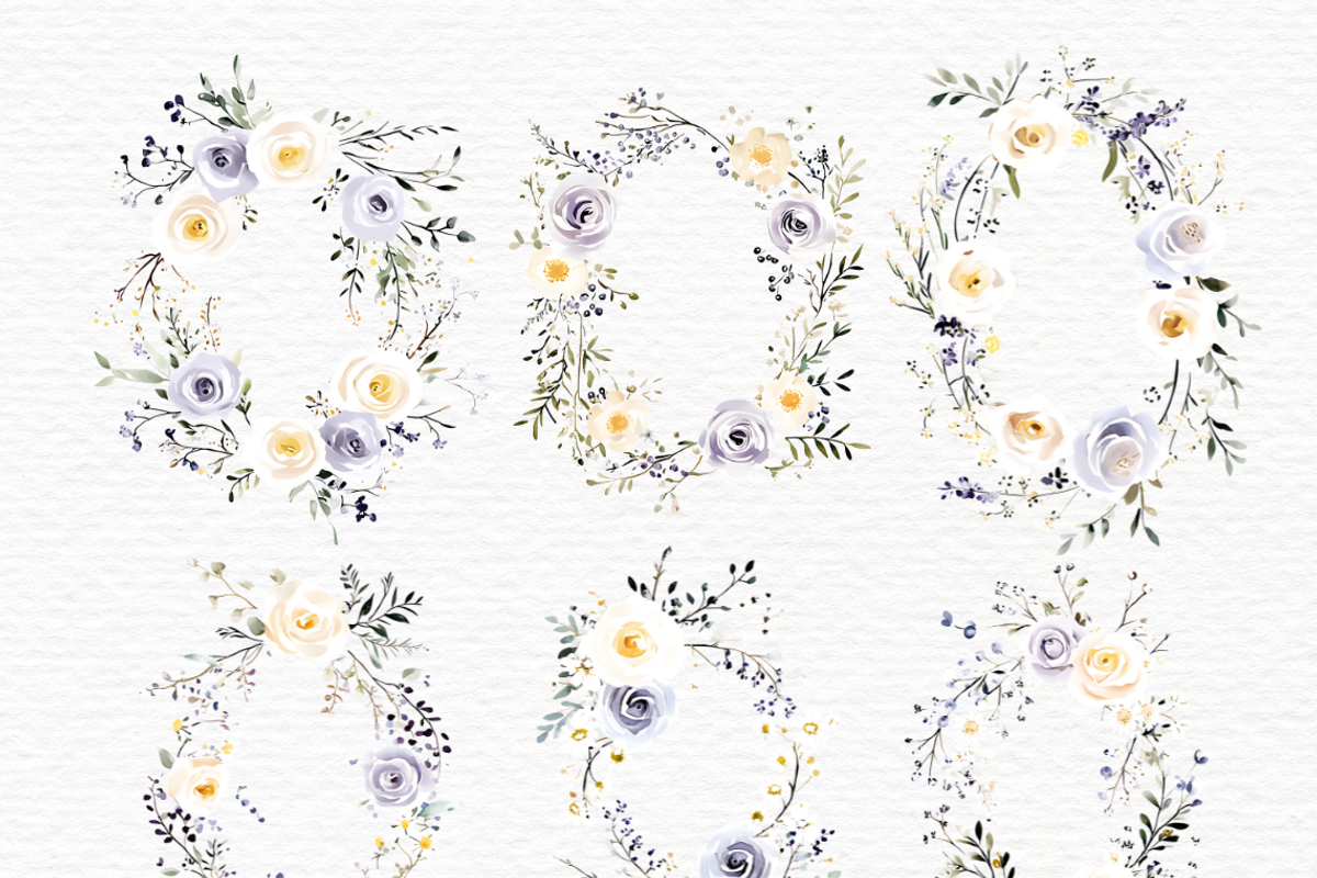 Wildflower frame corners clipart, a Decorative Illustration by Invite to Clipart (Photo 9 of 10)
