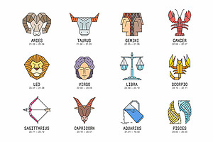 Zodiac signs, a Graphic by Volyk