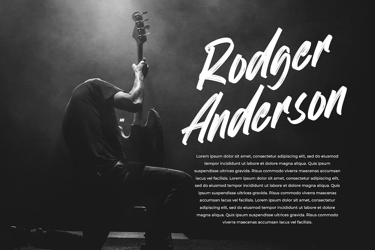 Black Sergio Brush Font, a Handwritten Font by RantautypeStudio (Photo 2 of 13)