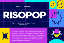 Risopop – Retro Risograph Sans Serif
