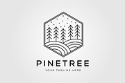 wilderness pine tree linear logo, an Icon by Rizkaarishandy_shop (Thumbnail 2 of 2)