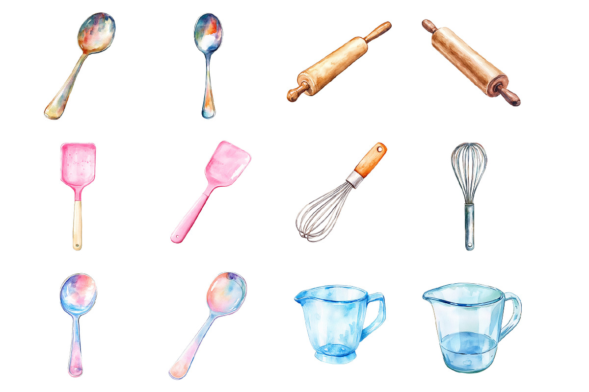 Kitchen Utensils Clipart, an Illustration by Design Market (Photo 2 of 3)