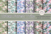 Urban Forest Toile seamless Pattern, a Pattern Graphic by STUDIO CHOTI (Thumbnail 1 of 7)