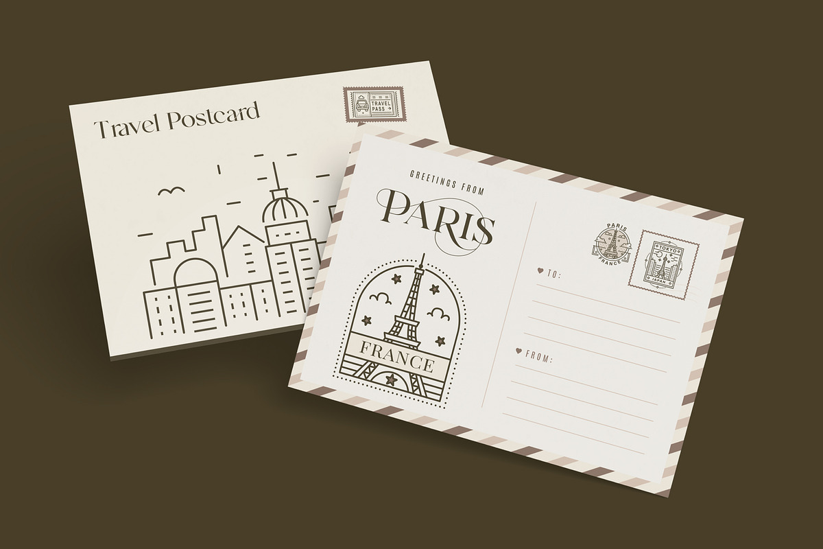 150 Travel Stamps, an Outline Icon by Prosymbols (Photo 3 of 9)