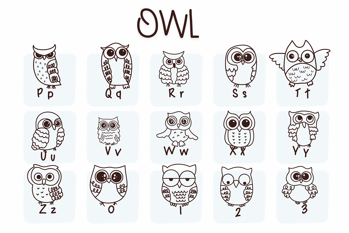 Owl | Symbols Fonts, a Symbol Font by Sirinart (Photo 3 of 9)