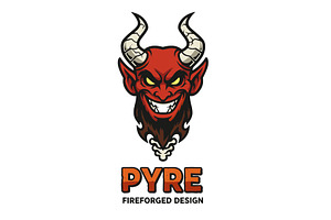 Pyre Fireforged Demon Emblem logo, a Decorative Illustration by Izdihaar_Studio