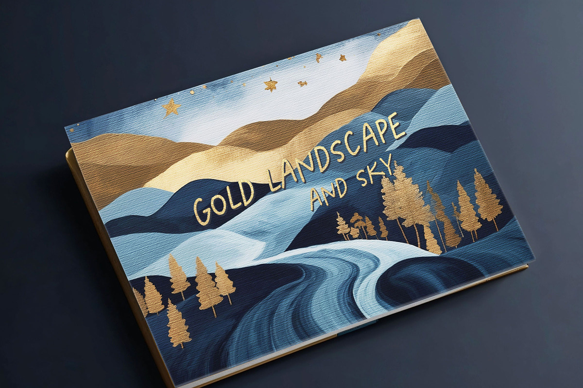 Gold Autumn Landscape & Sky, a Background Graphic by by creative paper (Photo 12 of 18)