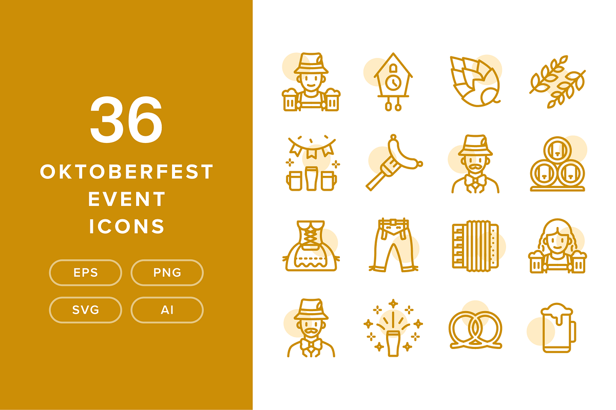 36 Oktoberfest Event Icons, an Icon by Furnace (Photo 1 of 5)