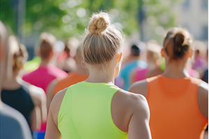 Rear View of Group of People Running, a Sports & Recreation Photo by Lermont51